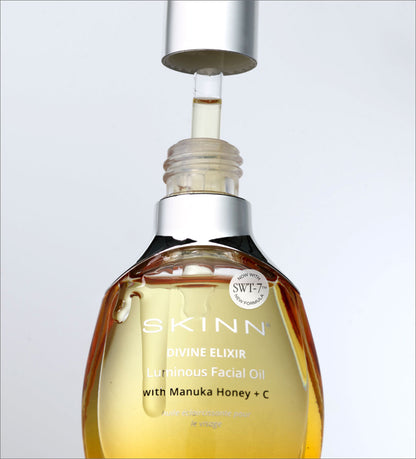 SKINN Luminous Facial Oil with SWT-7 + Golden Lip Oil Holiday Set
