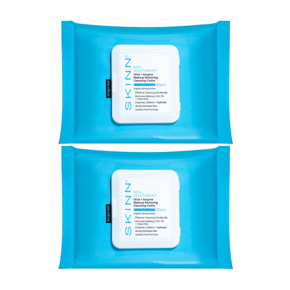 SKINN Olive + Enzyme Makeup Removing  Cleansing Cloths
